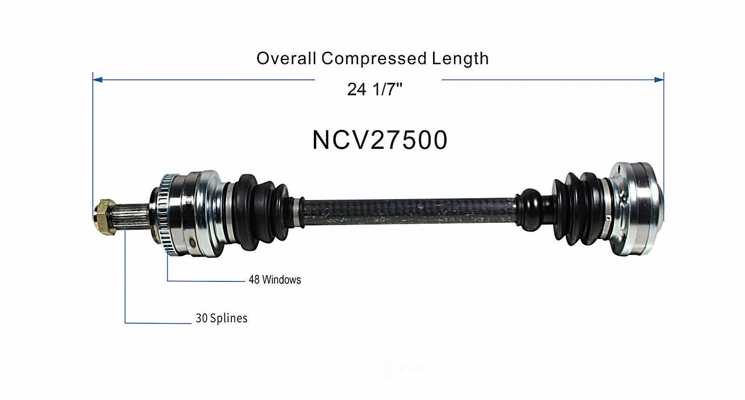 GSP North America NCV27500 CV Axle Assembly