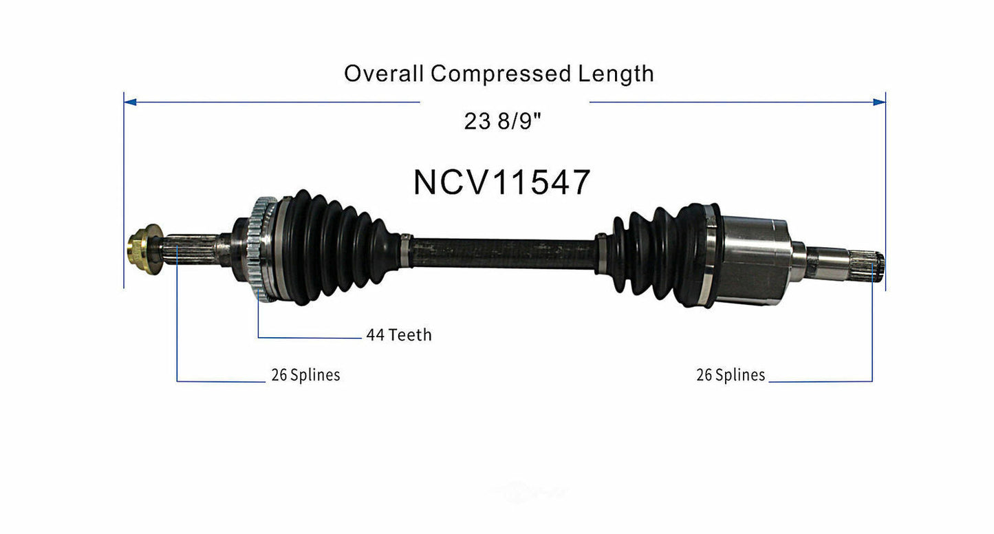 GSP North America NCV11547 CV Axle Assembly