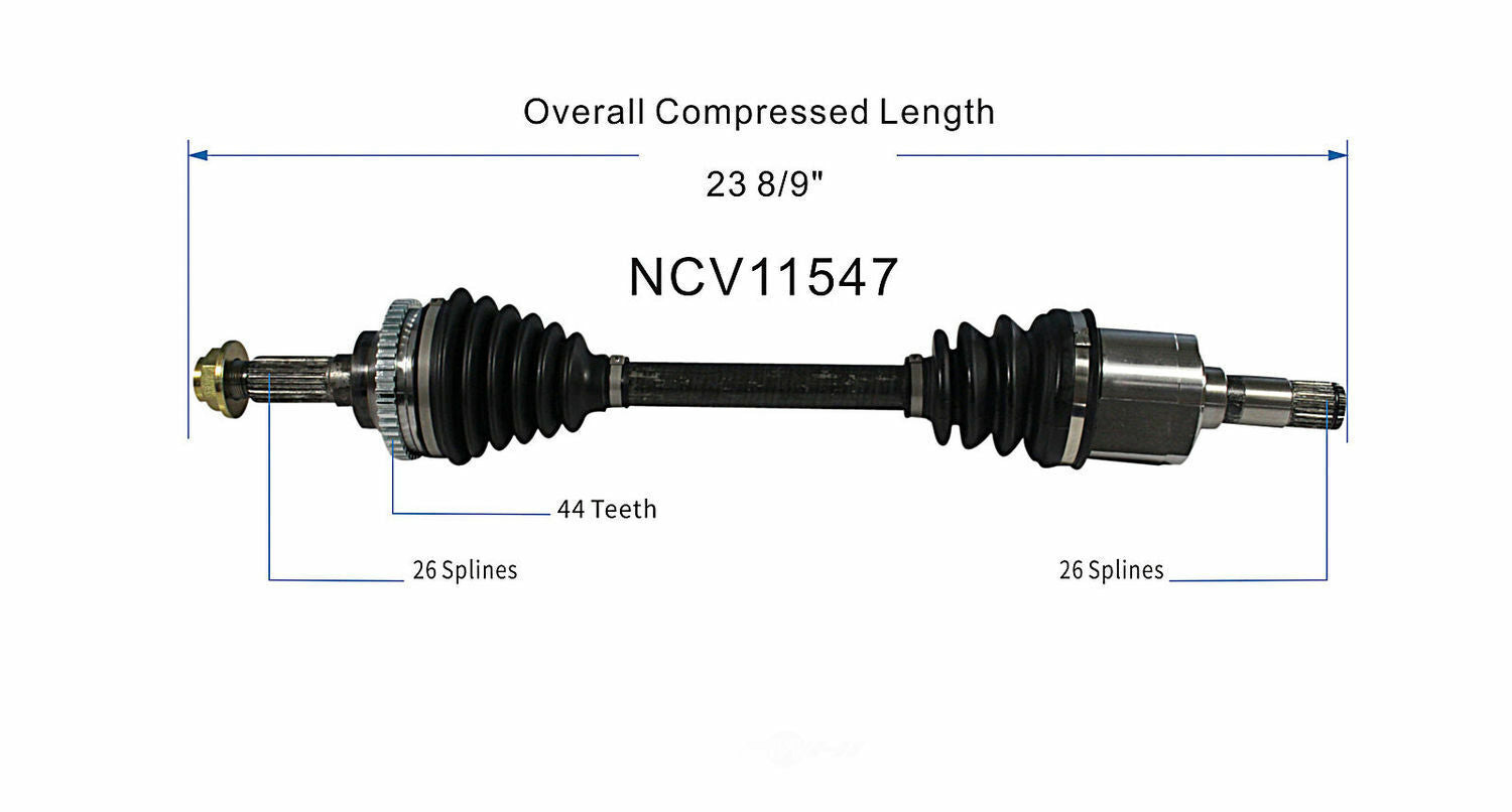 GSP North America NCV11547 CV Axle Assembly