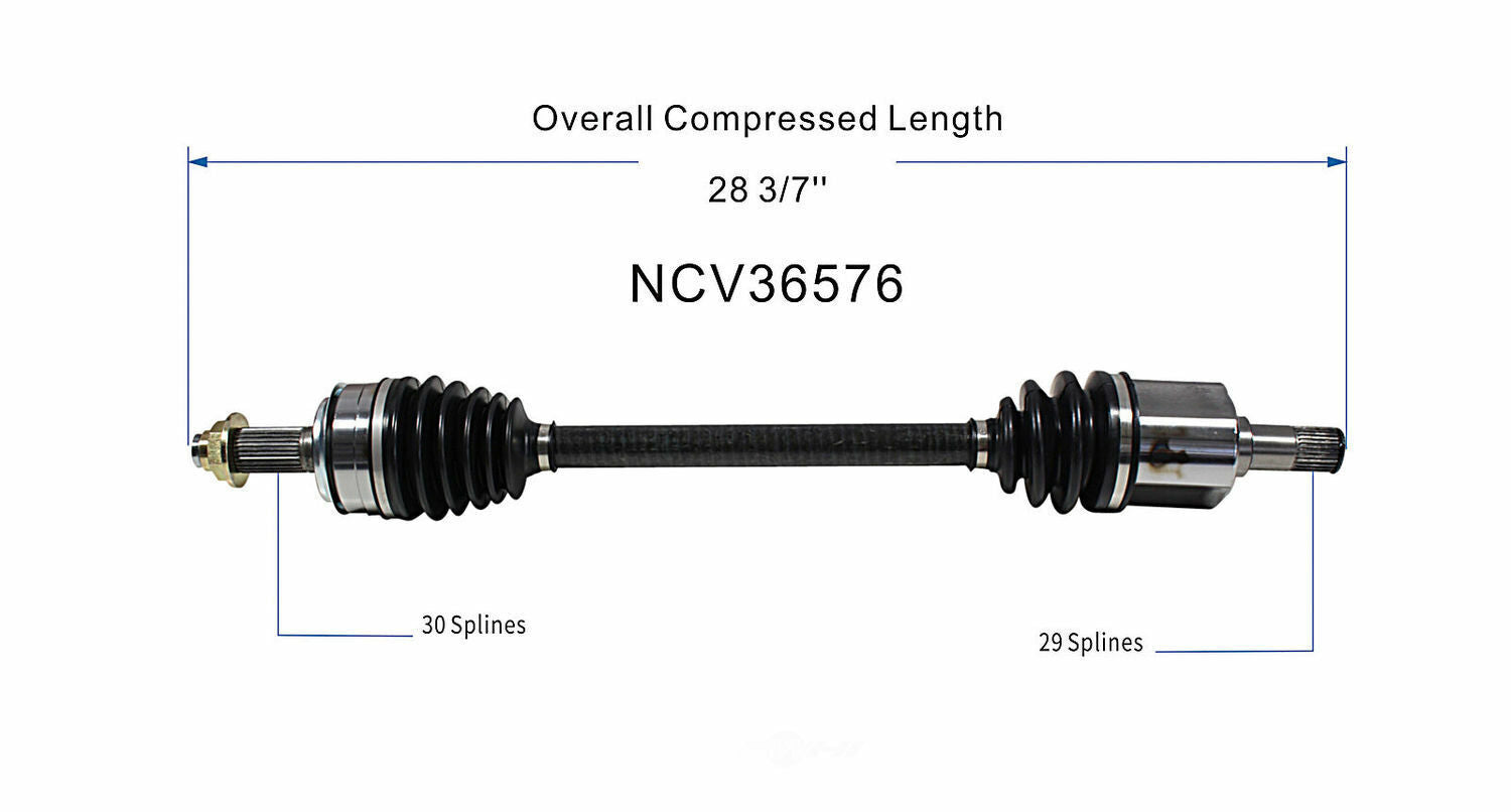 GSP North America NCV36576 CV Axle Assembly