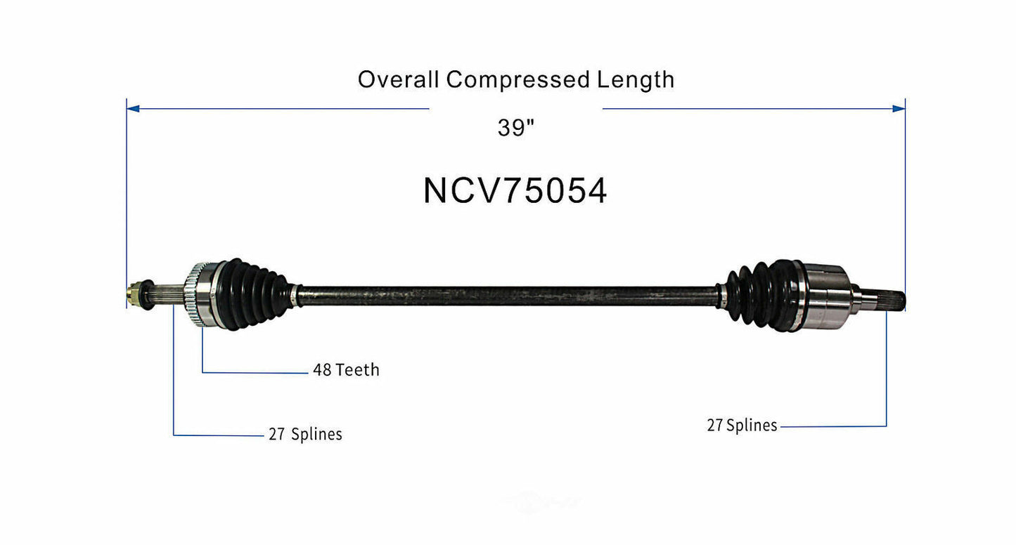 GSP North America NCV75054 CV Axle Assembly