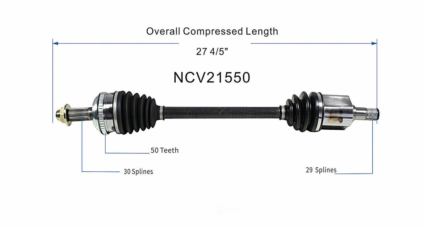 GSP North America NCV21550 CV Axle Assembly