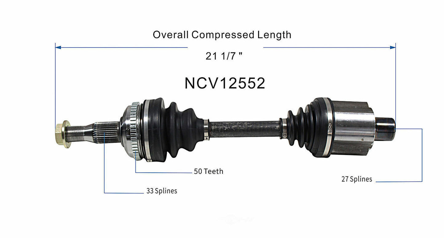 GSP North America NCV12552 CV Axle Assembly