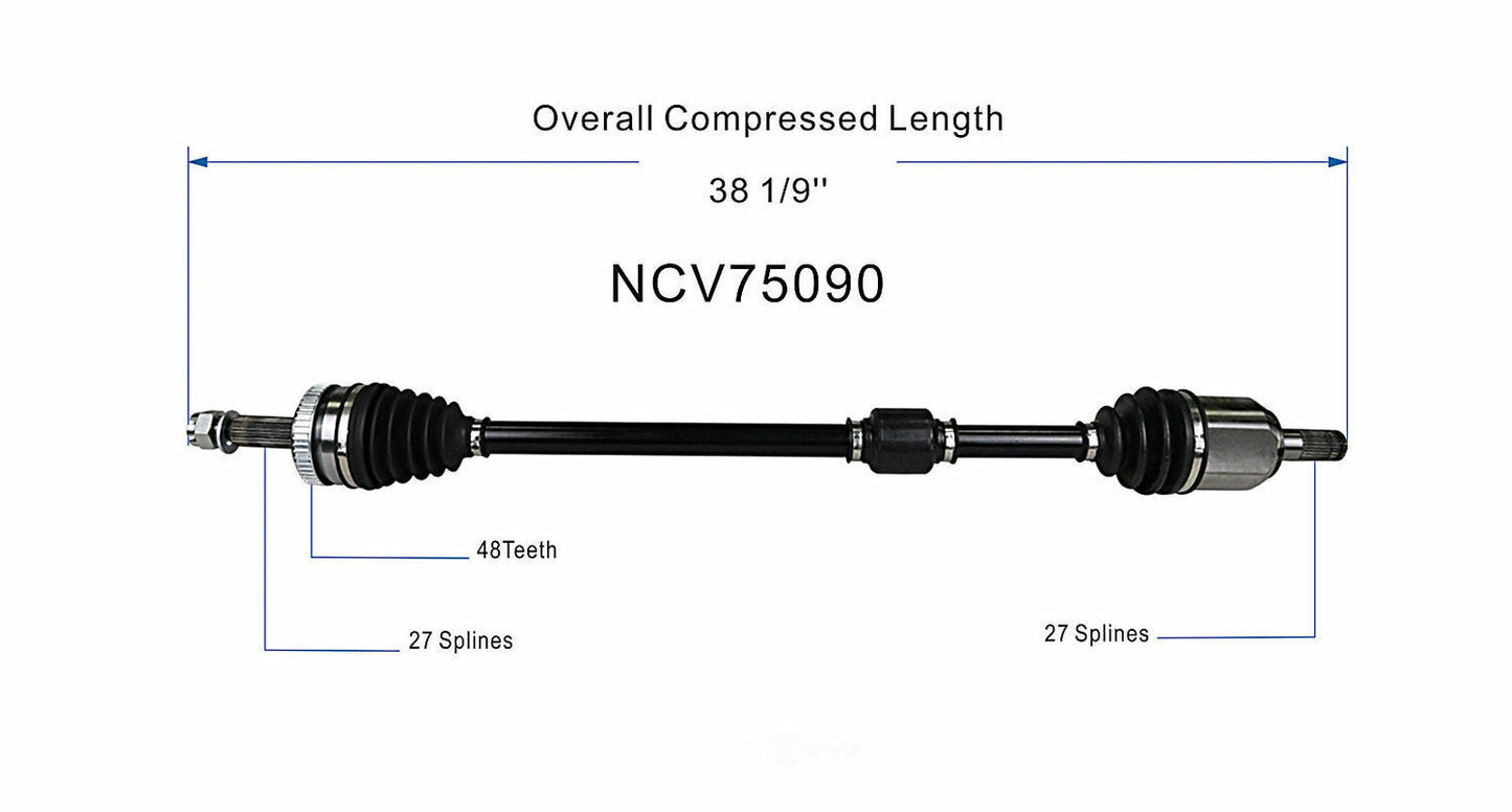 GSP North America NCV75090 CV Axle Assembly