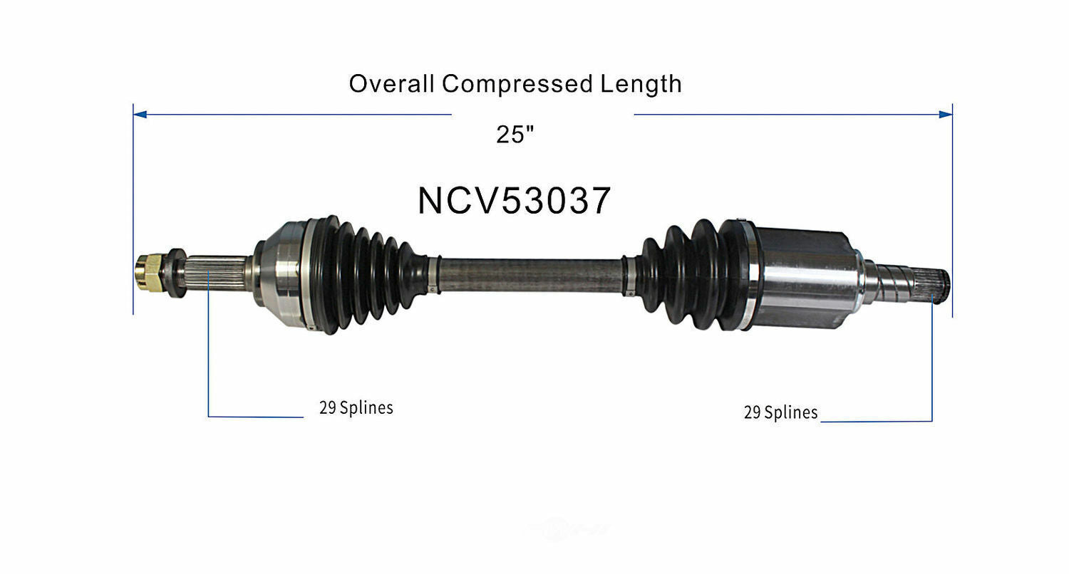 GSP North America NCV53037 CV Axle Assembly