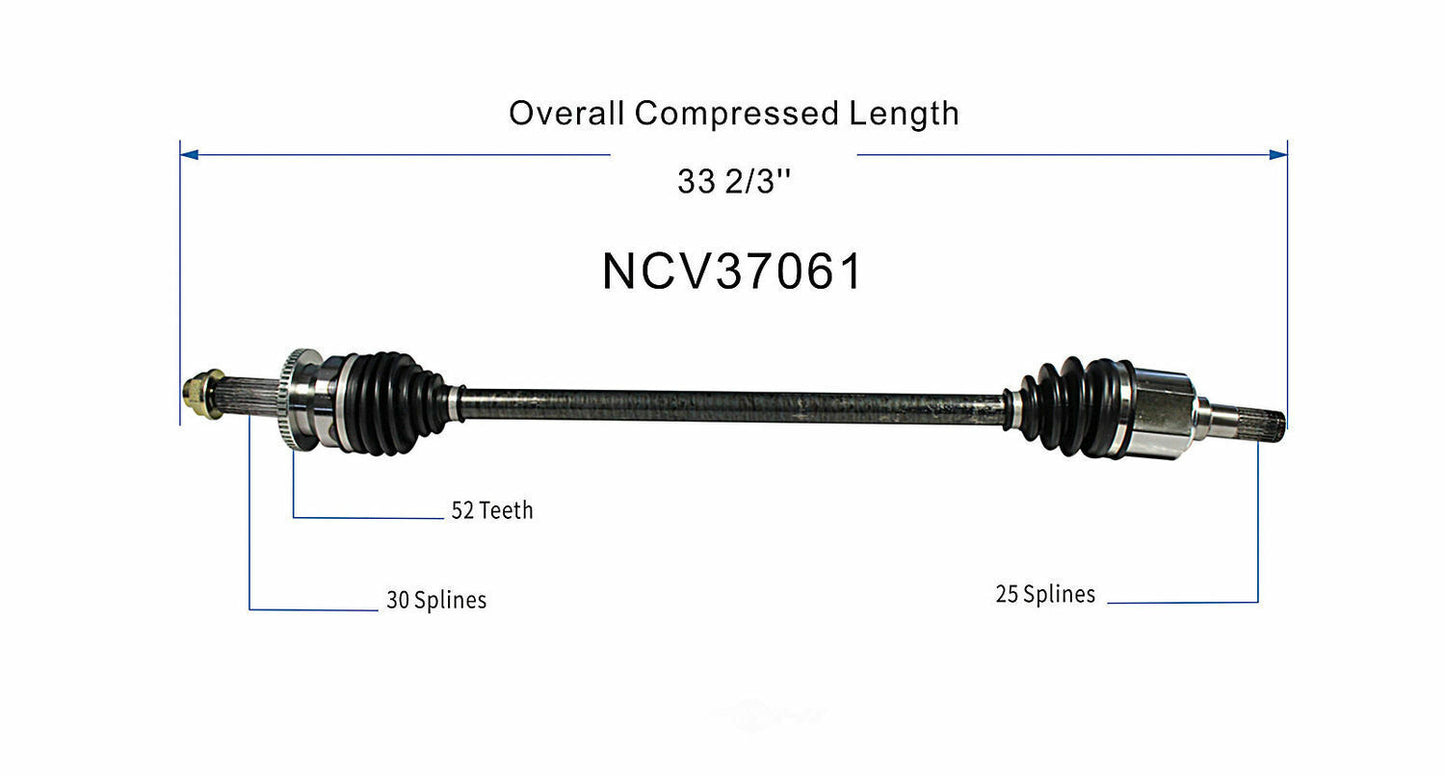 GSP North America NCV37061 CV Axle Assembly