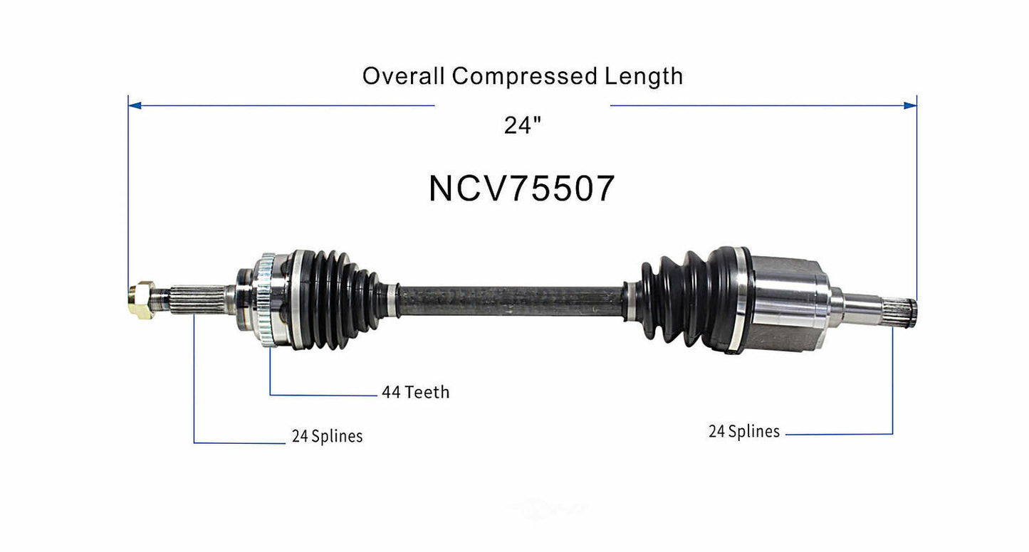 GSP North America NCV75507 CV Axle Assembly