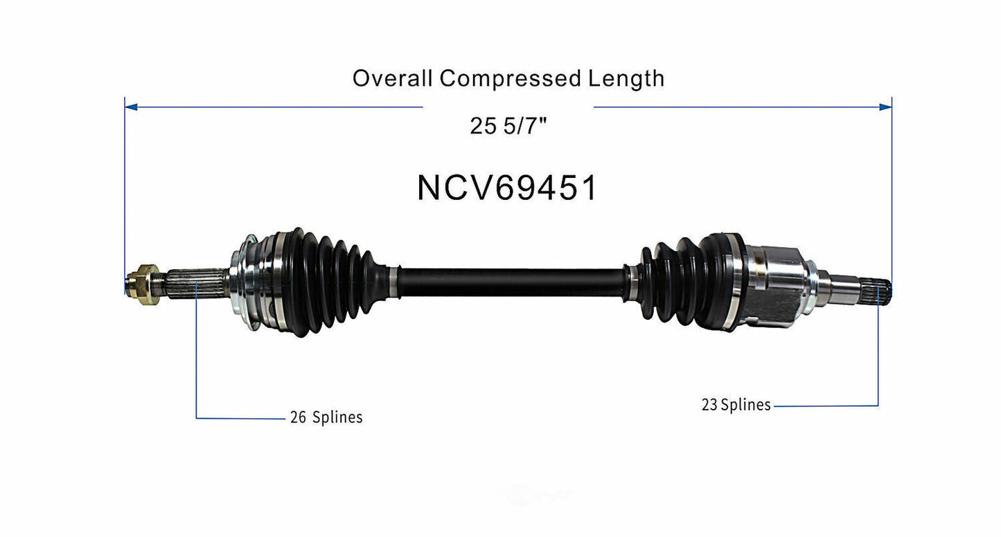 GSP North America NCV69451 CV Axle Assembly