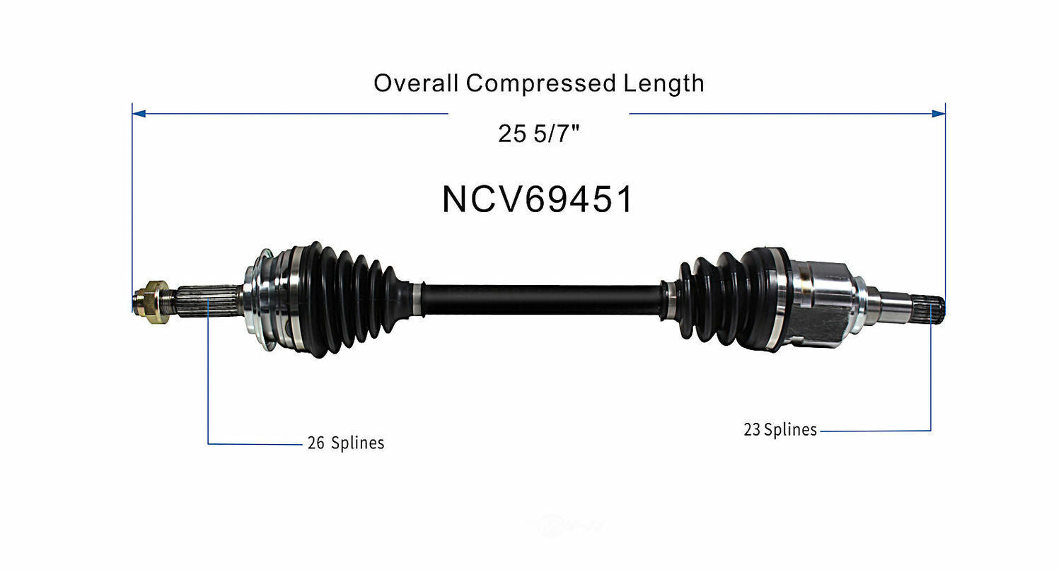 GSP North America NCV69451 CV Axle Assembly