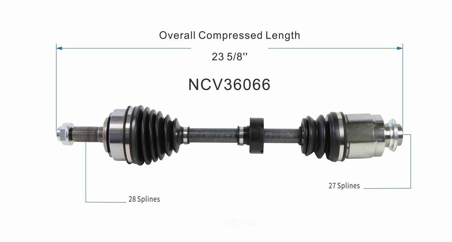 GSP North America NCV36066 CV Axle Assembly