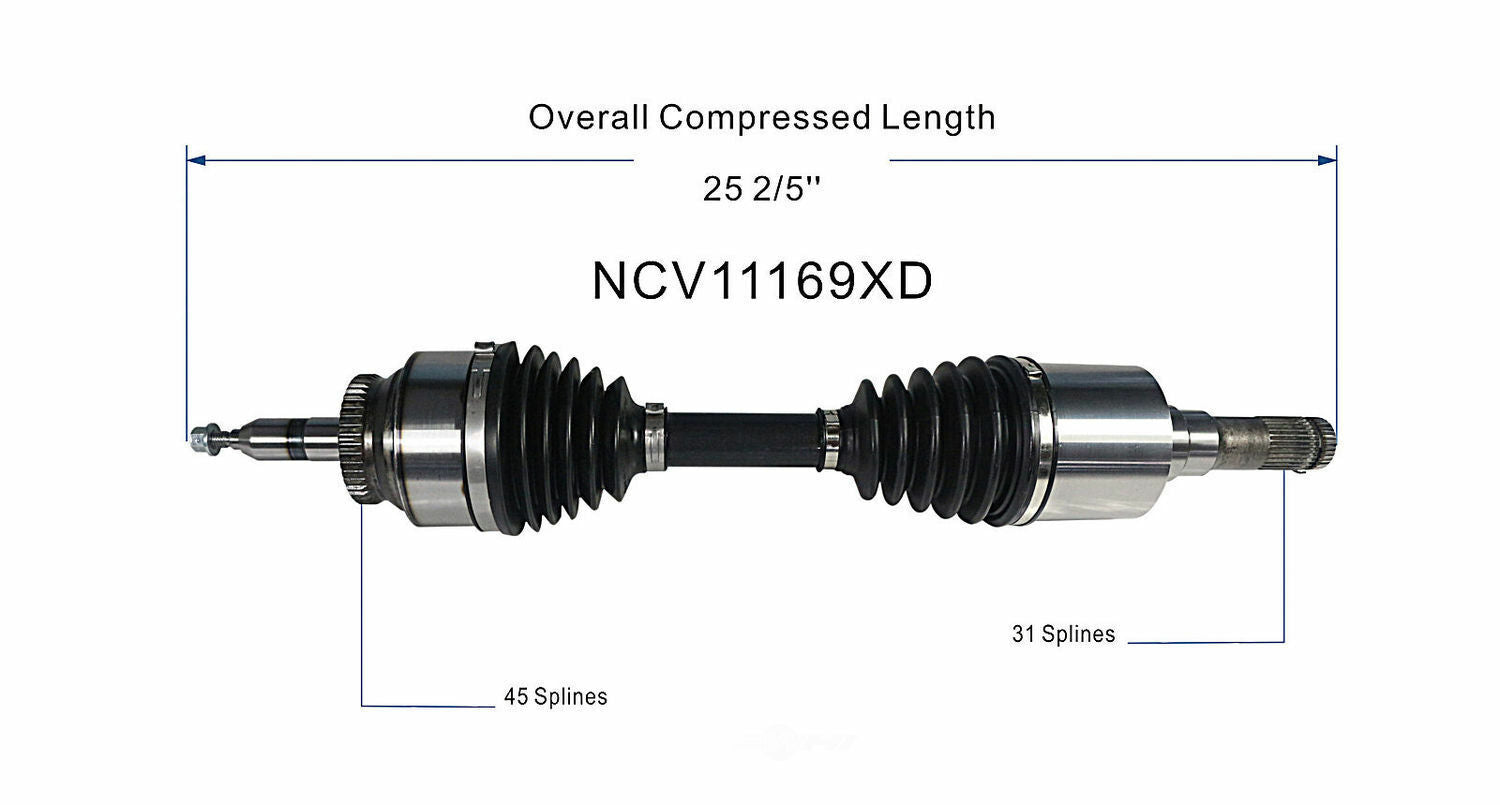 GSP North America NCV11169XD CV Axle Assembly