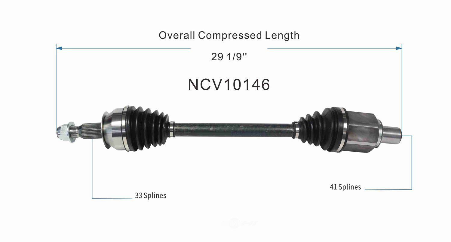 GSP North America NCV10146 CV Axle Assembly