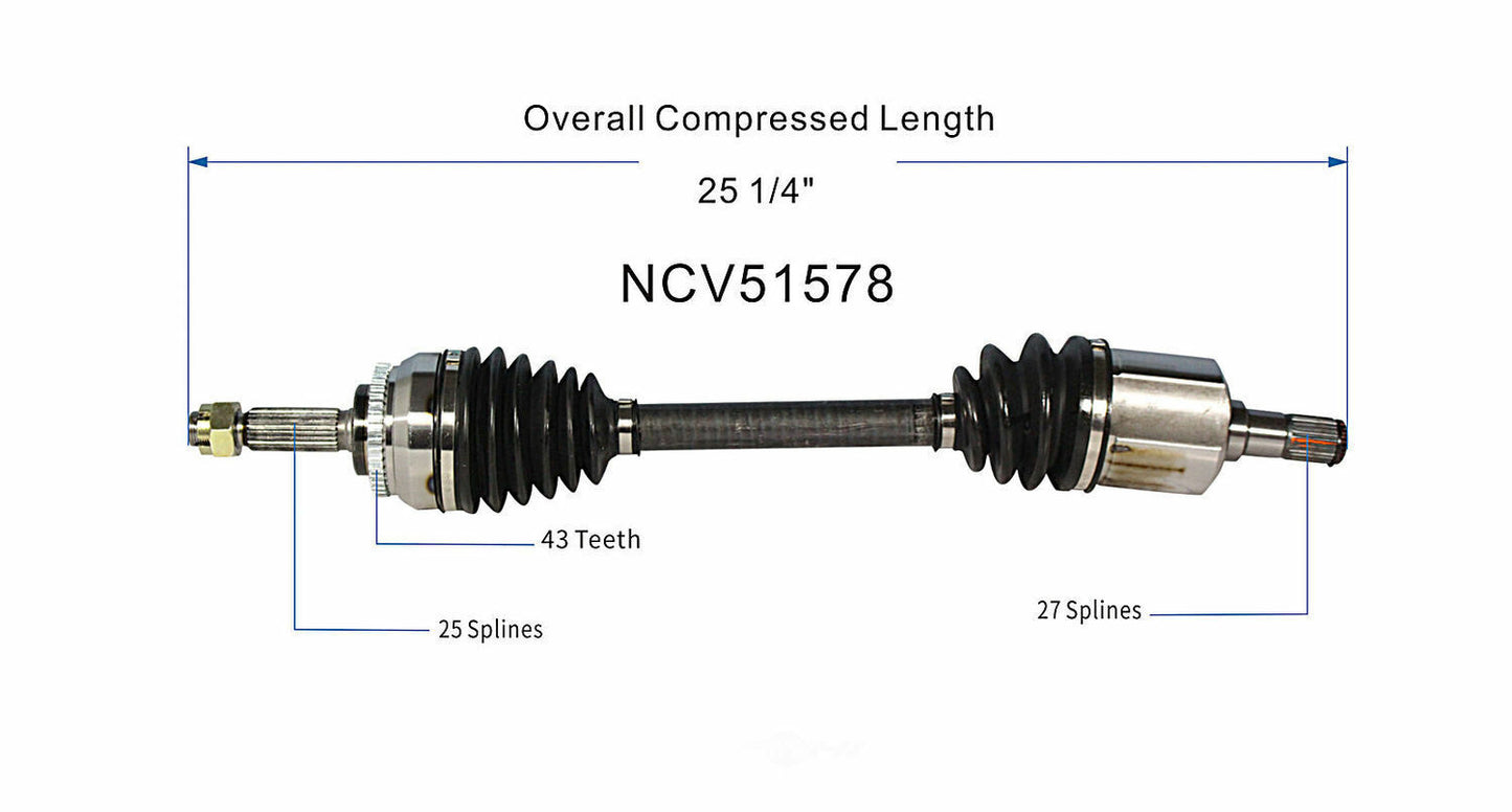 GSP North America NCV51578 CV Axle Assembly