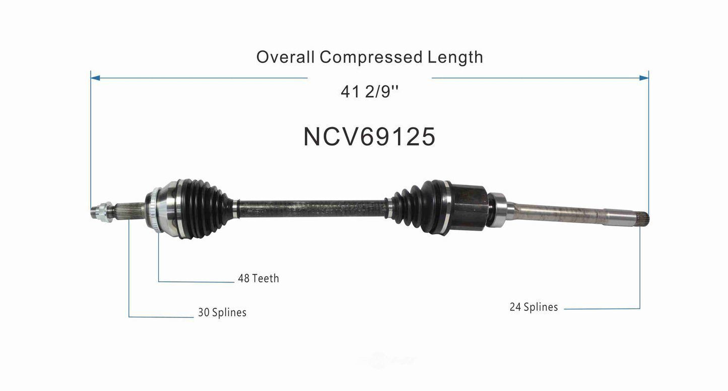 GSP North America NCV69125 CV Axle Assembly