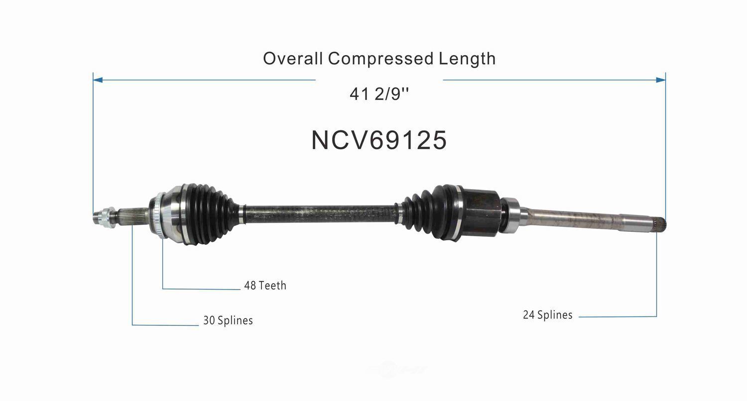 GSP North America NCV69125 CV Axle Assembly