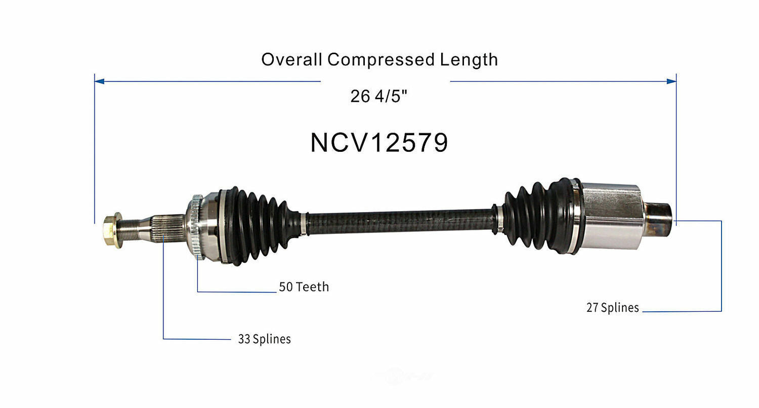 GSP North America NCV12579 CV Axle Assembly