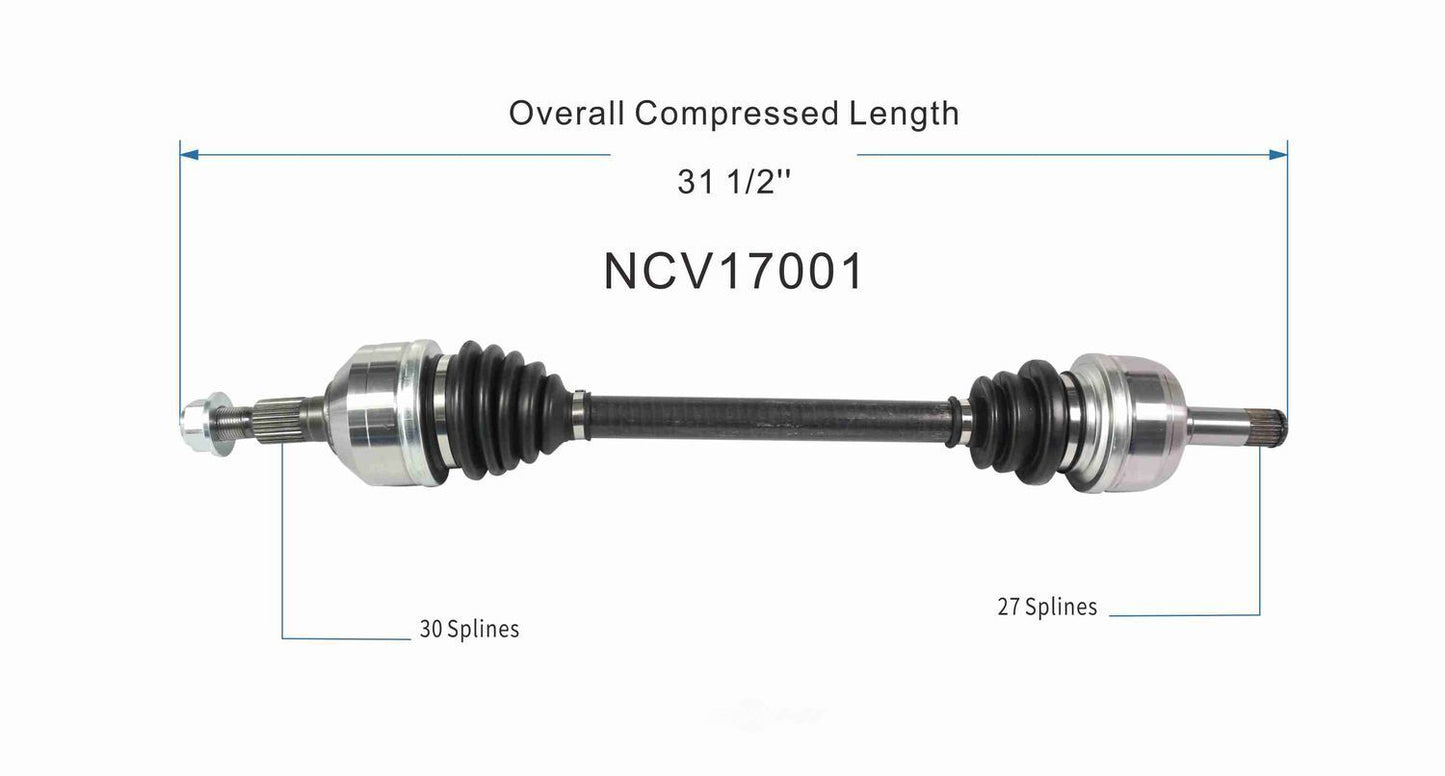GSP North America NCV17001 CV Axle Assembly