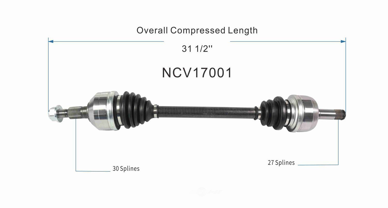 GSP North America NCV17001 CV Axle Assembly
