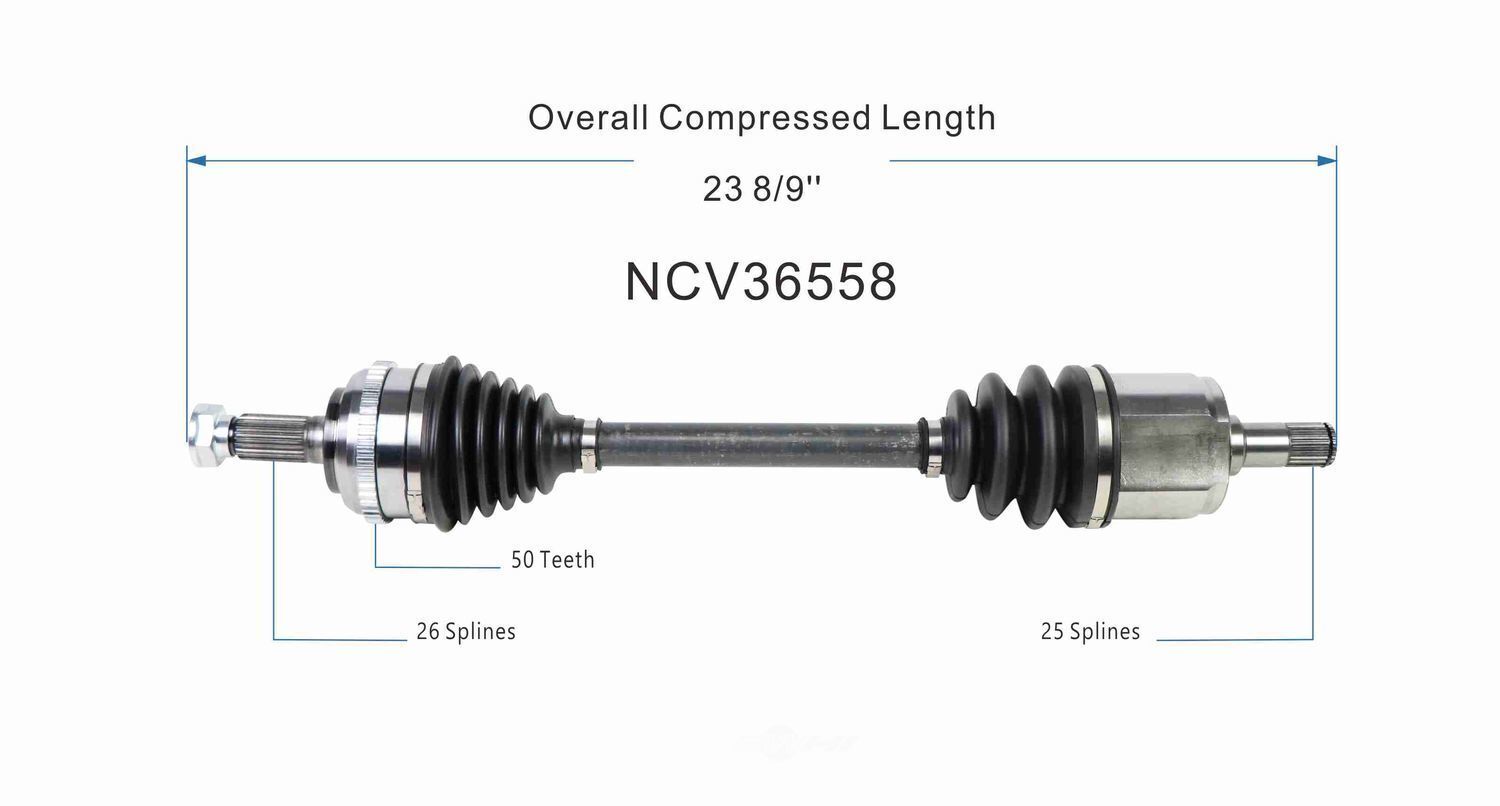 GSP North America NCV36558 CV Axle Assembly