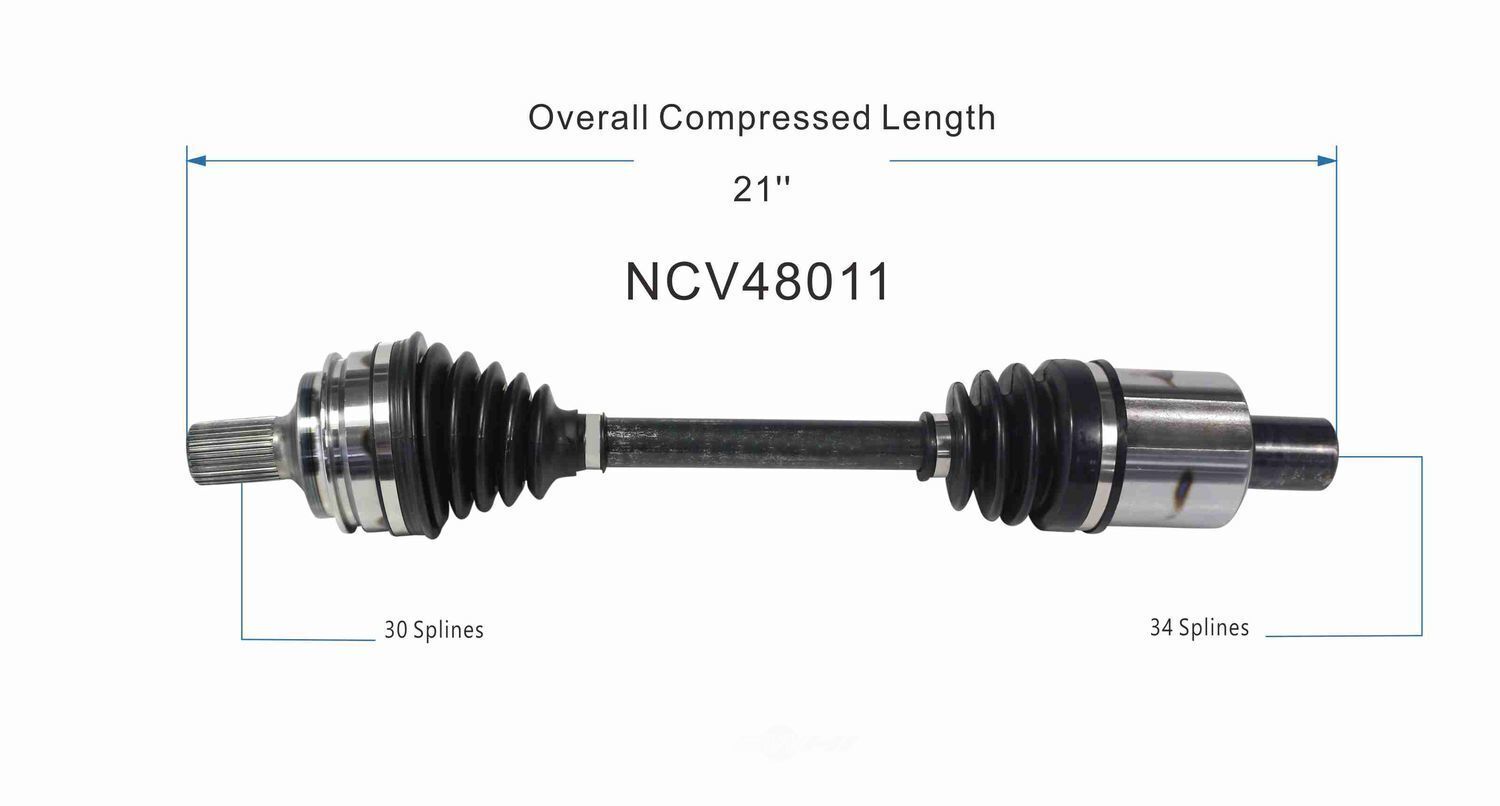GSP North America NCV48011 CV Axle Assembly