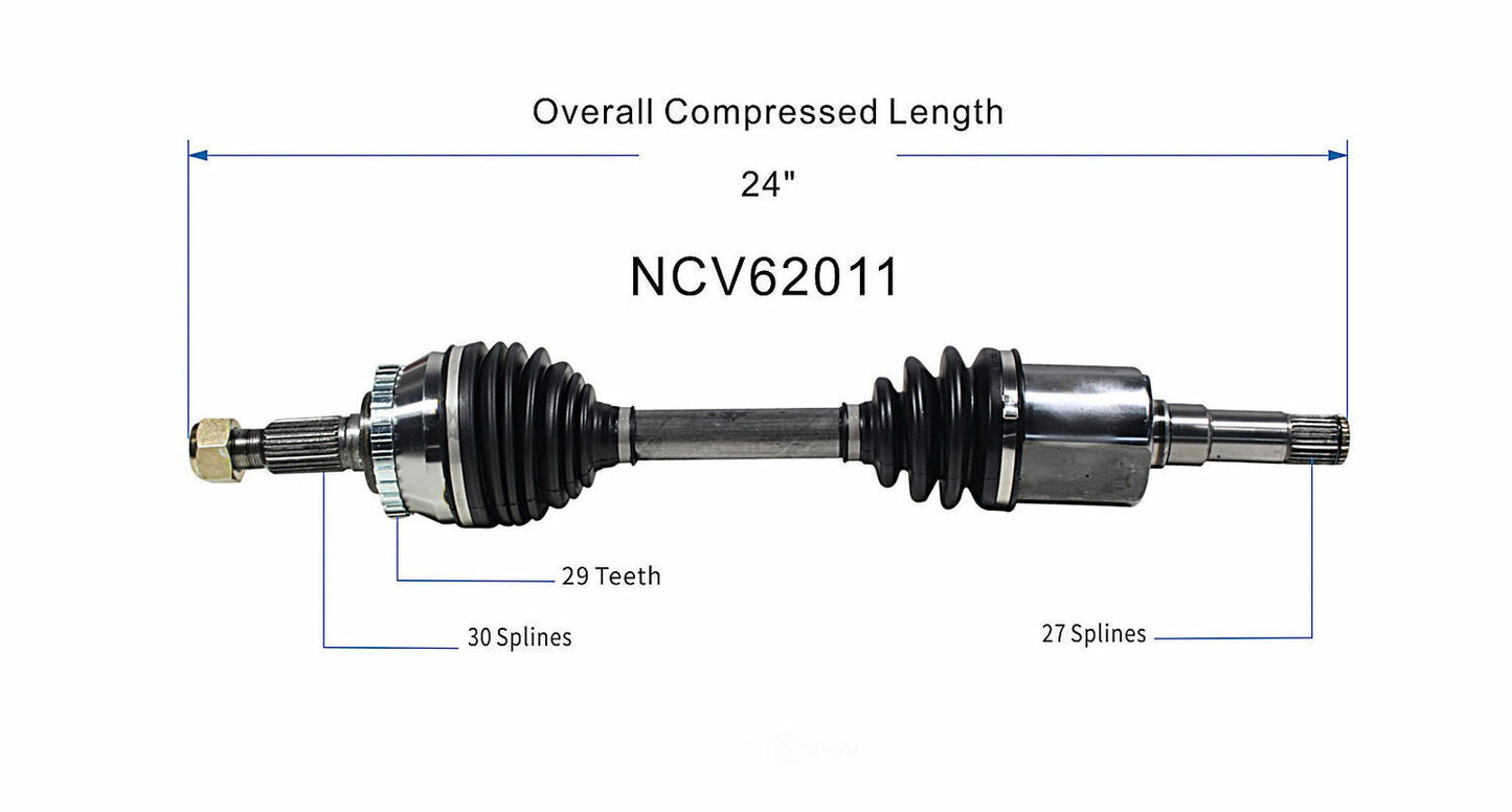 GSP North America NCV62011 CV Axle Assembly