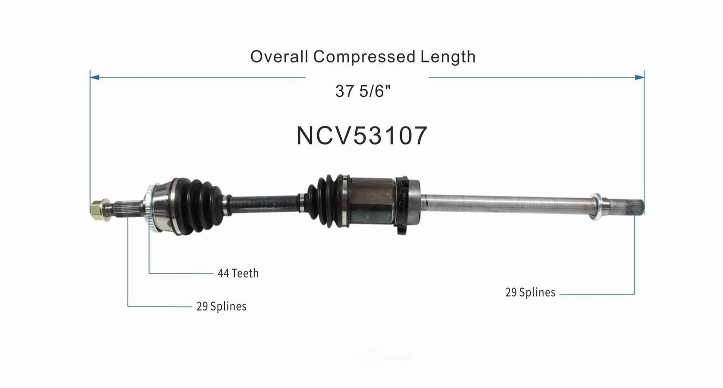GSP North America NCV53107 CV Axle Assembly