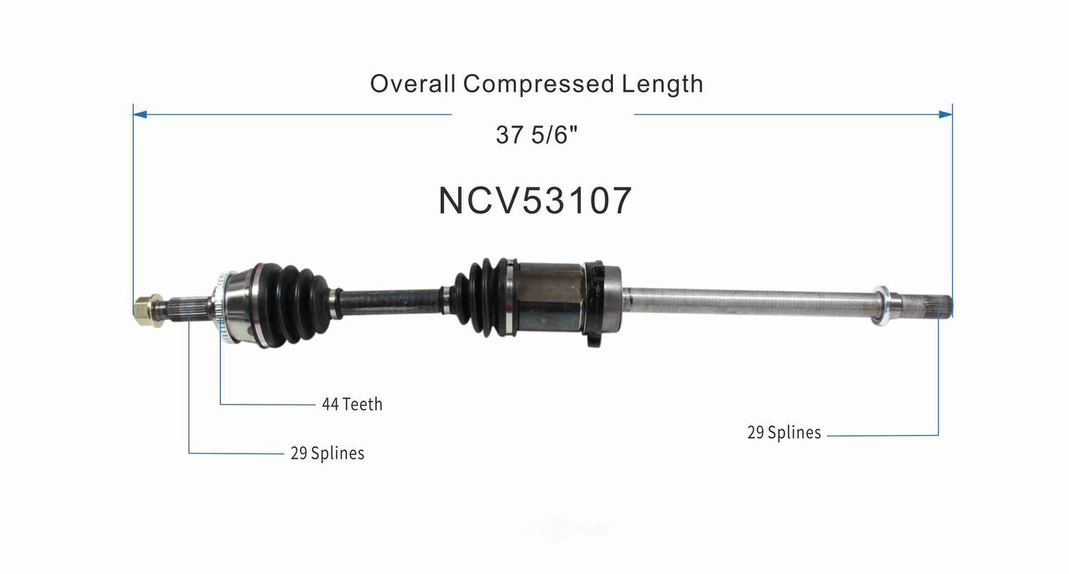 GSP North America NCV53107 CV Axle Assembly