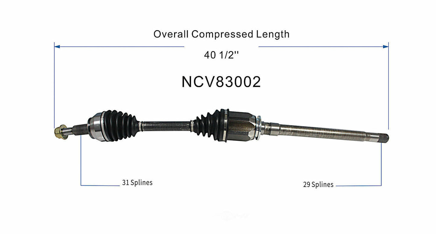 GSP North America NCV83002 CV Axle Assembly