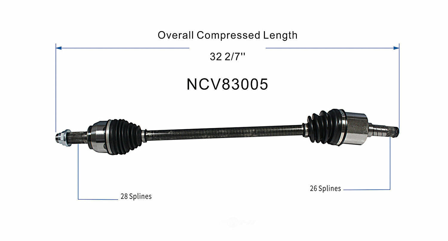 GSP North America NCV83005 CV Axle Assembly