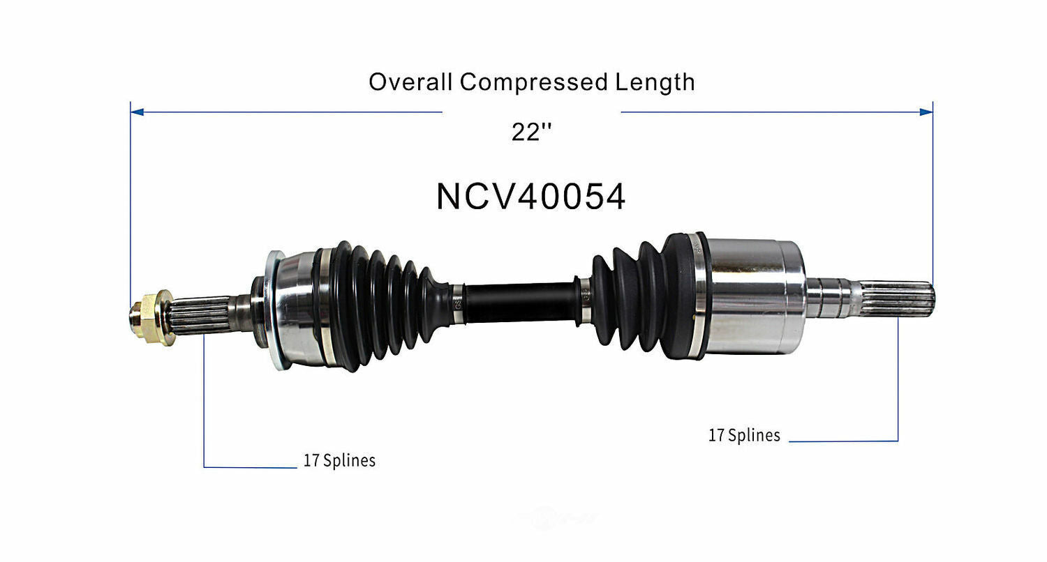 GSP North America NCV40054 CV Axle Assembly