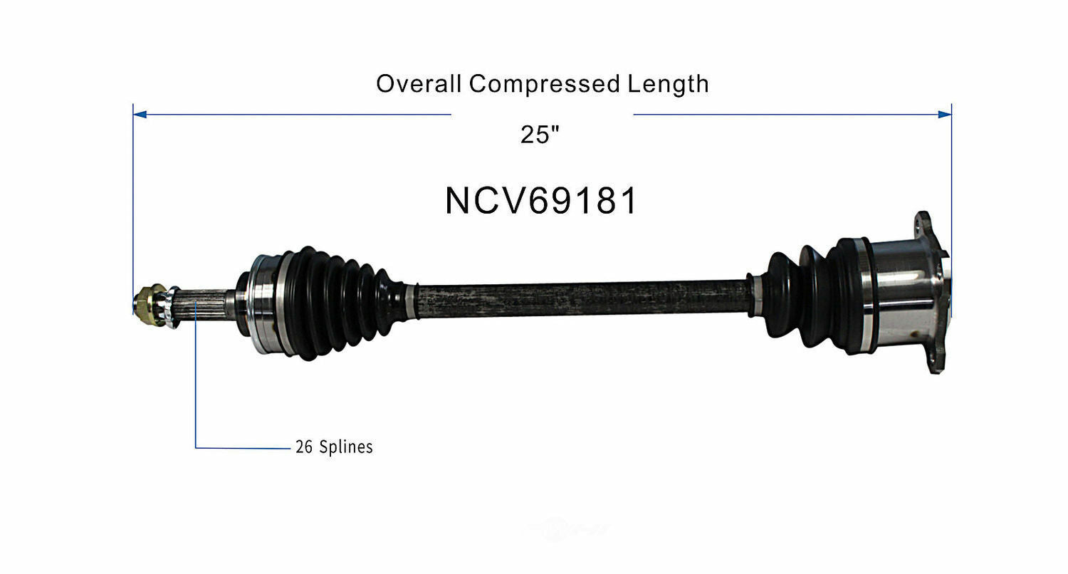 GSP North America NCV69181 CV Axle Assembly