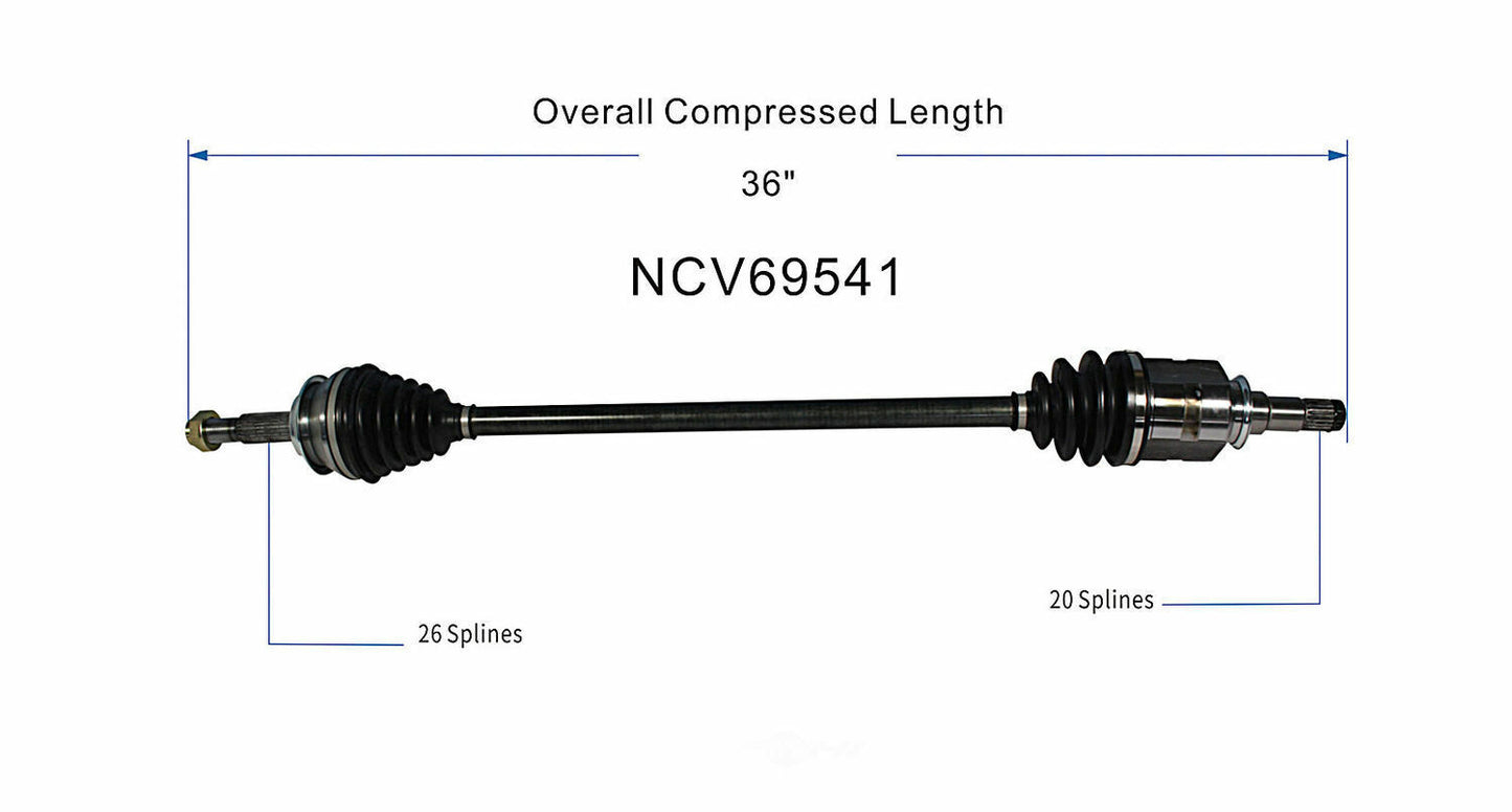 GSP North America NCV69541 CV Axle Assembly