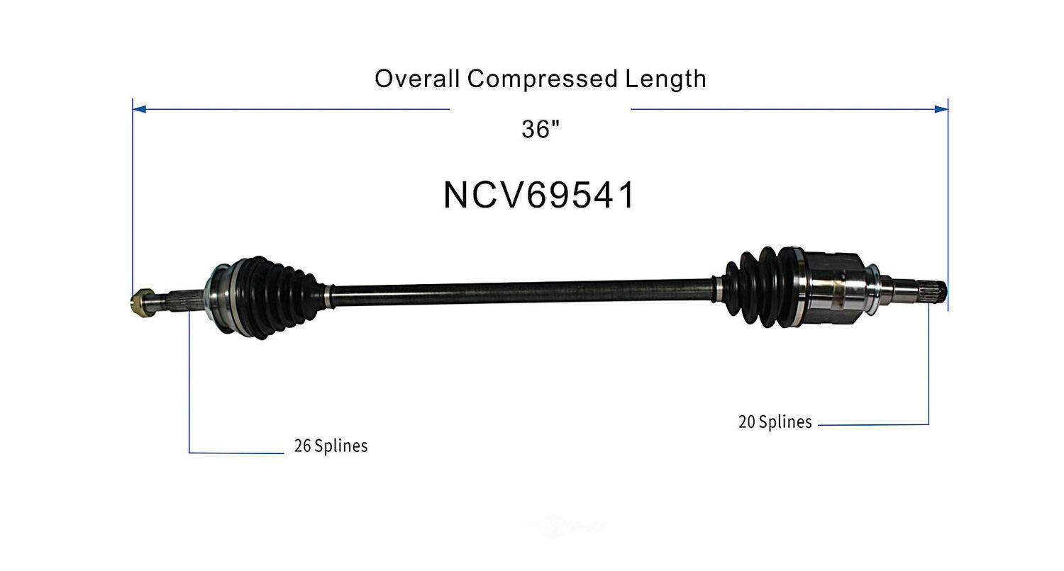 GSP North America NCV69541 CV Axle Assembly