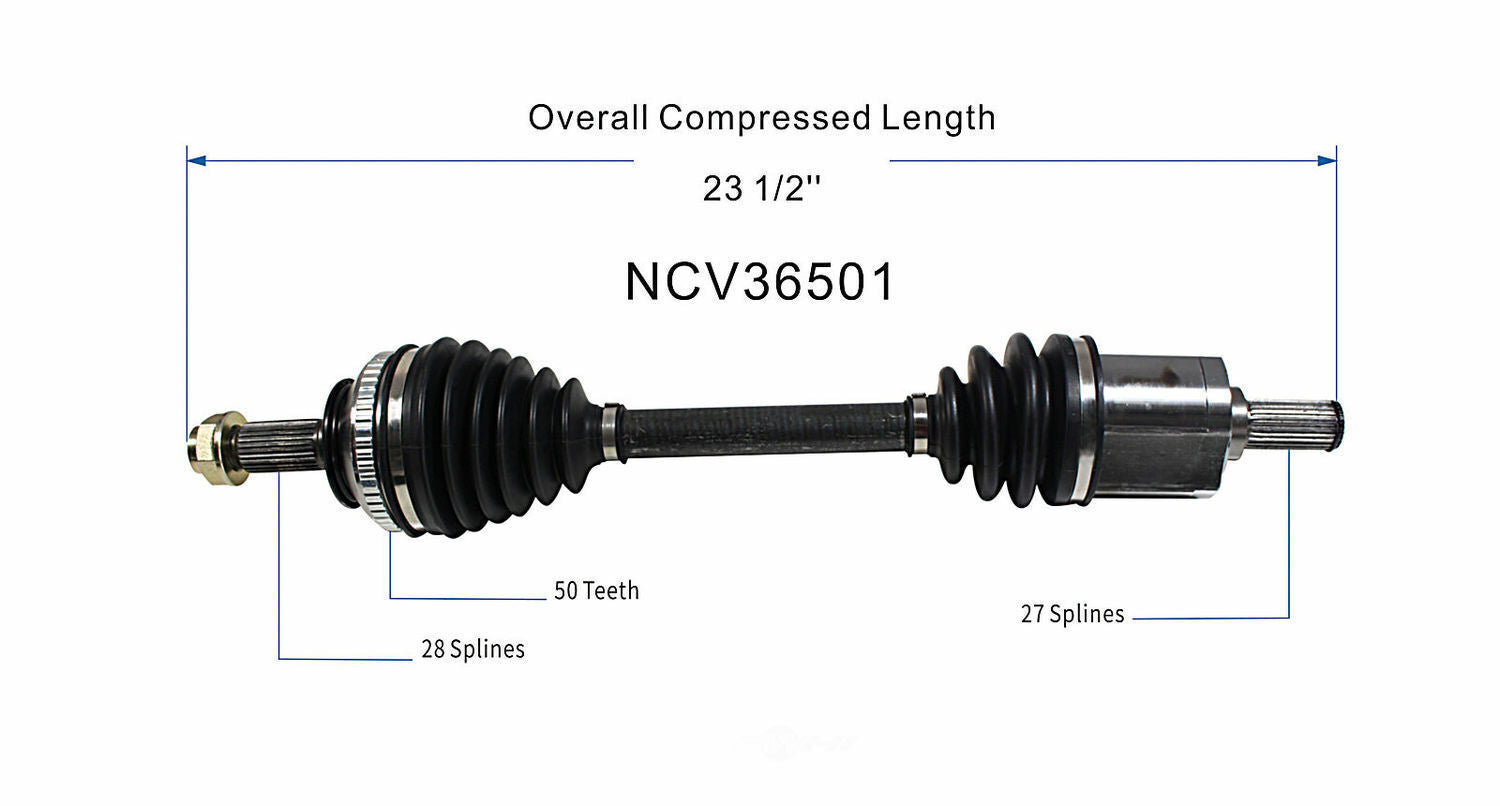 GSP North America NCV36501 CV Axle Assembly