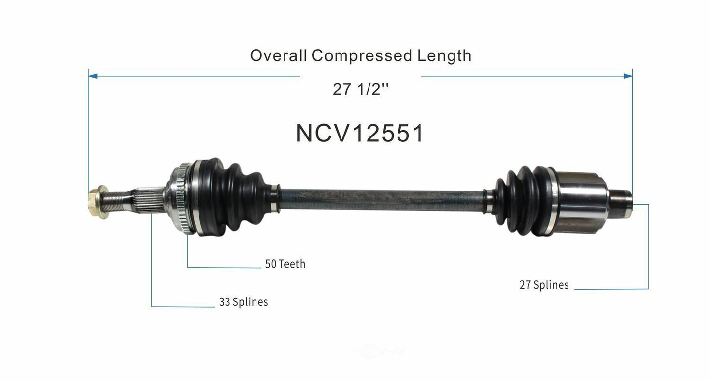 GSP North America NCV12551 CV Axle Assembly