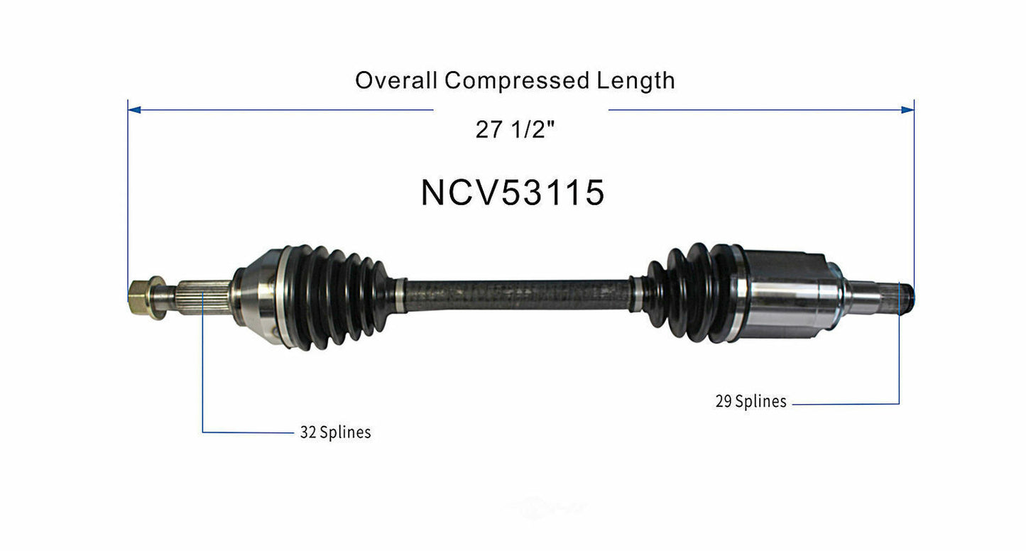 GSP North America NCV53115 CV Axle Assembly