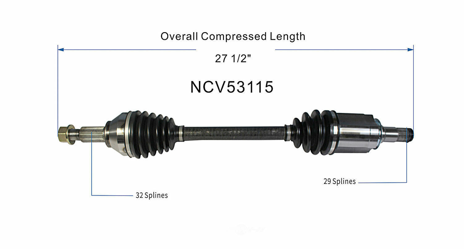 GSP North America NCV53115 CV Axle Assembly