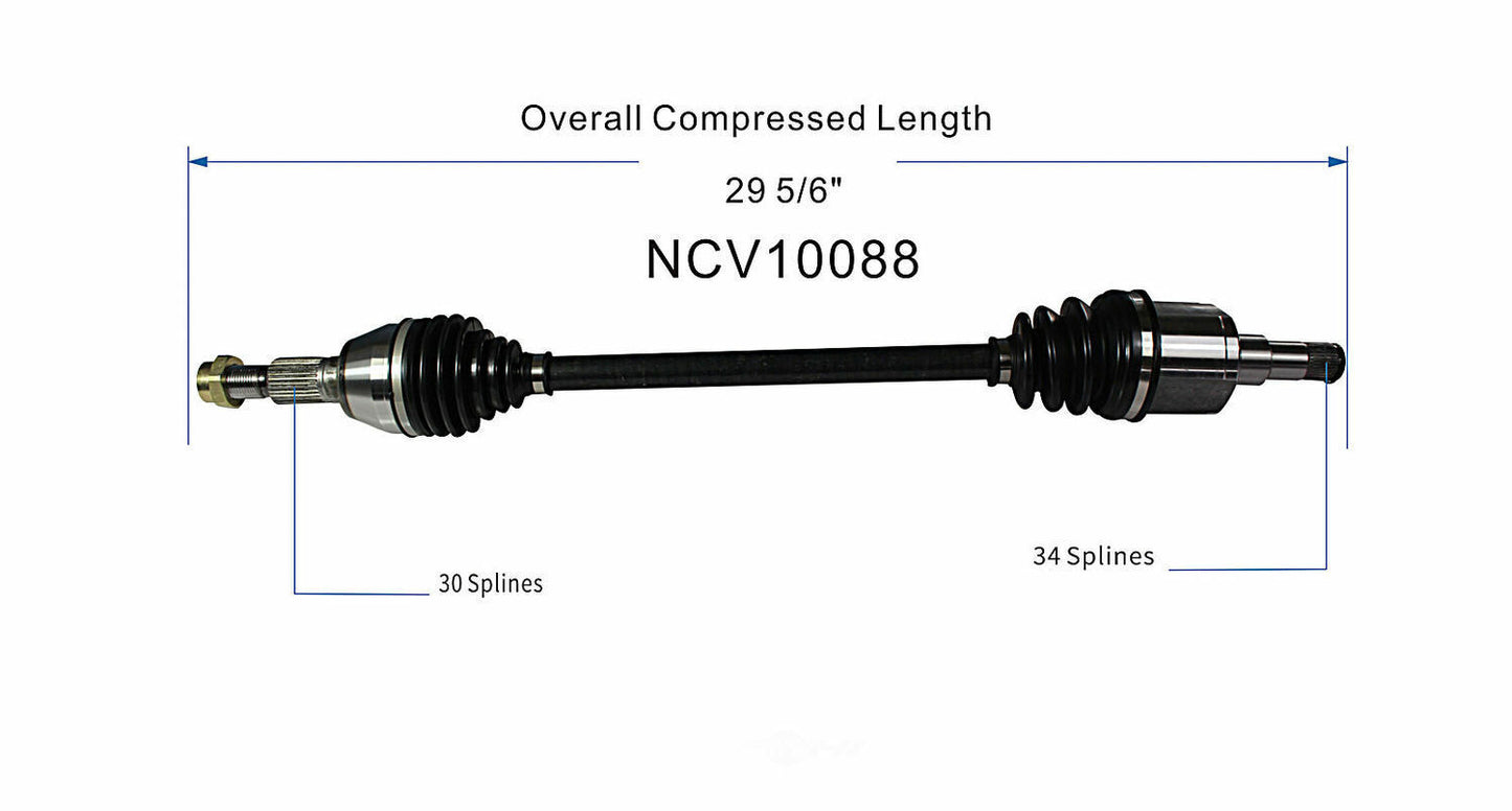 GSP North America NCV10088 CV Axle Assembly