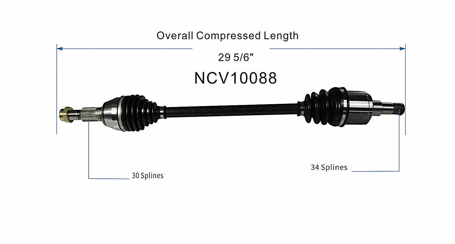 GSP North America NCV10088 CV Axle Assembly