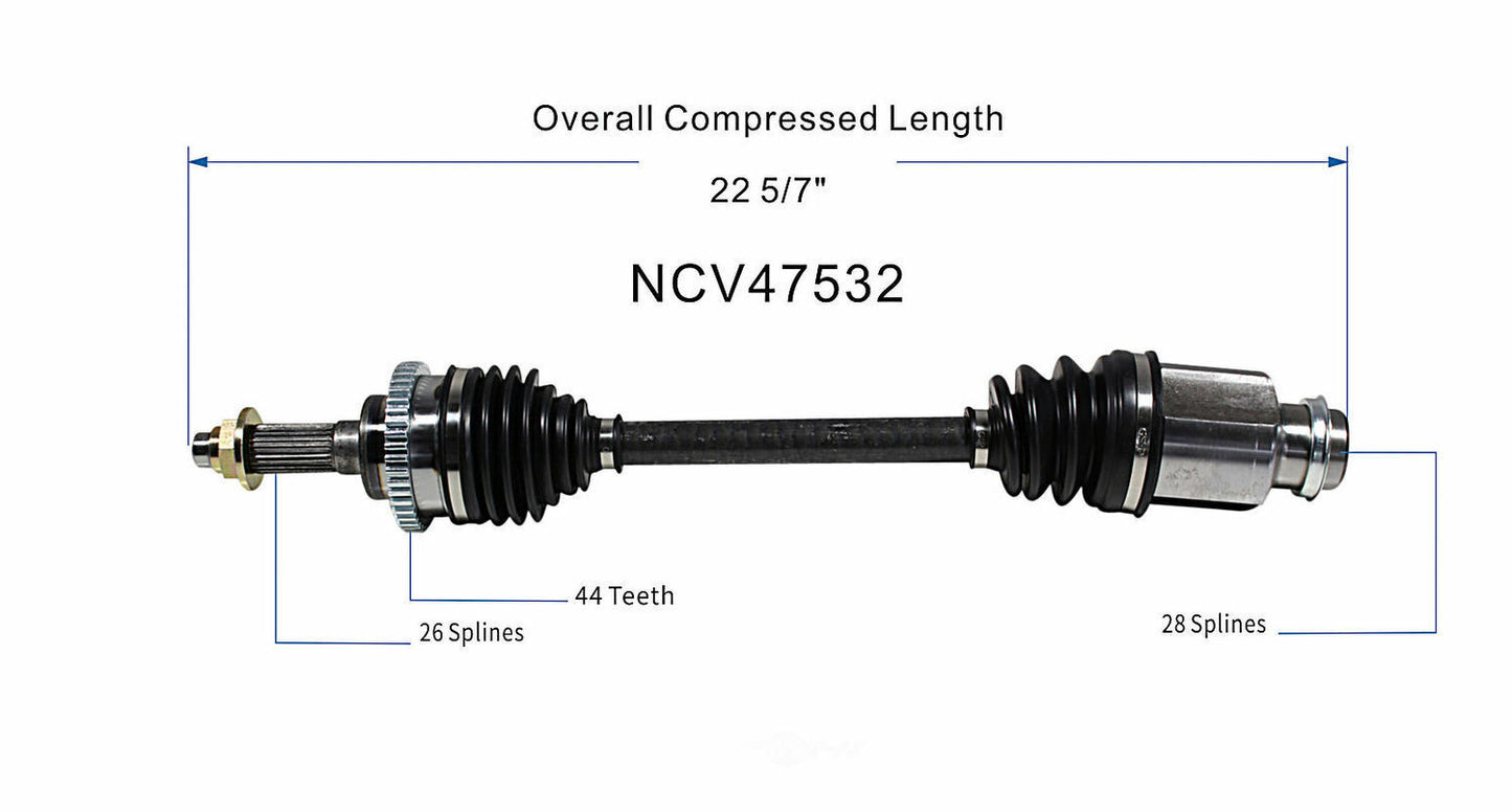 GSP North America NCV47532 CV Axle Assembly