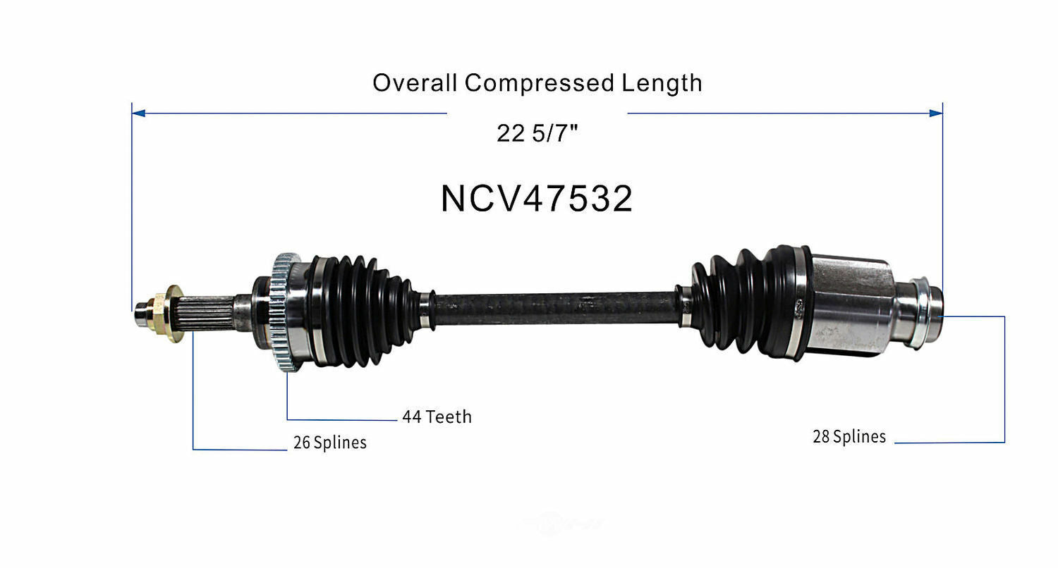 GSP North America NCV47532 CV Axle Assembly