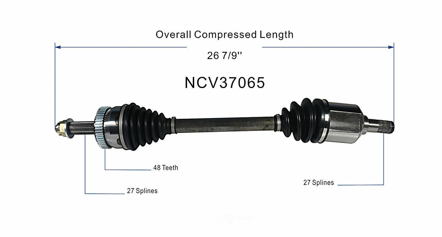 GSP North America NCV37065 CV Axle Assembly