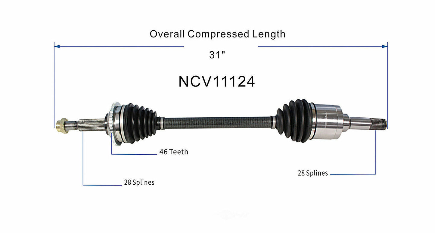 GSP North America NCV11124 CV Axle Assembly