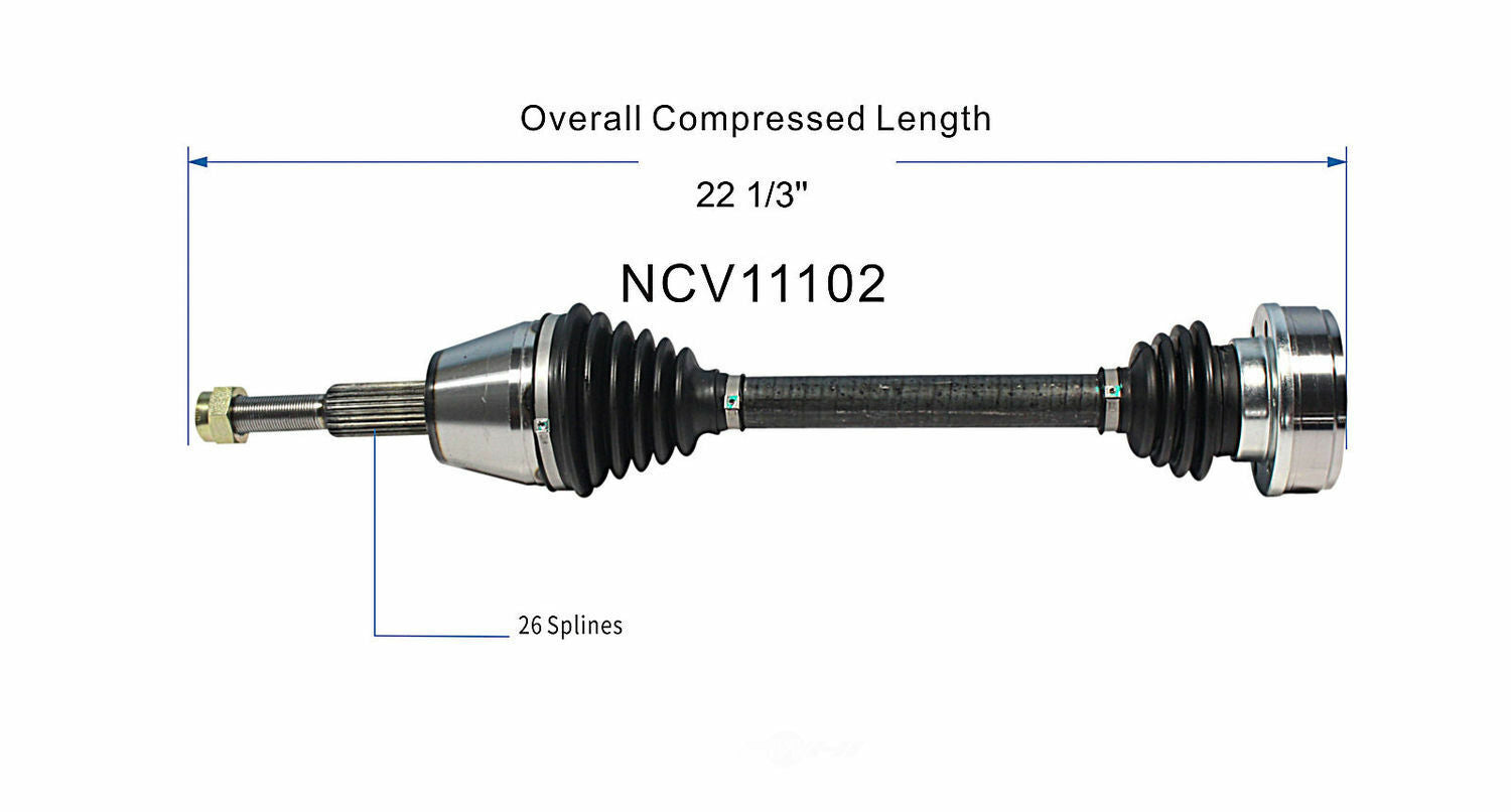 GSP North America NCV11102 CV Axle Assembly