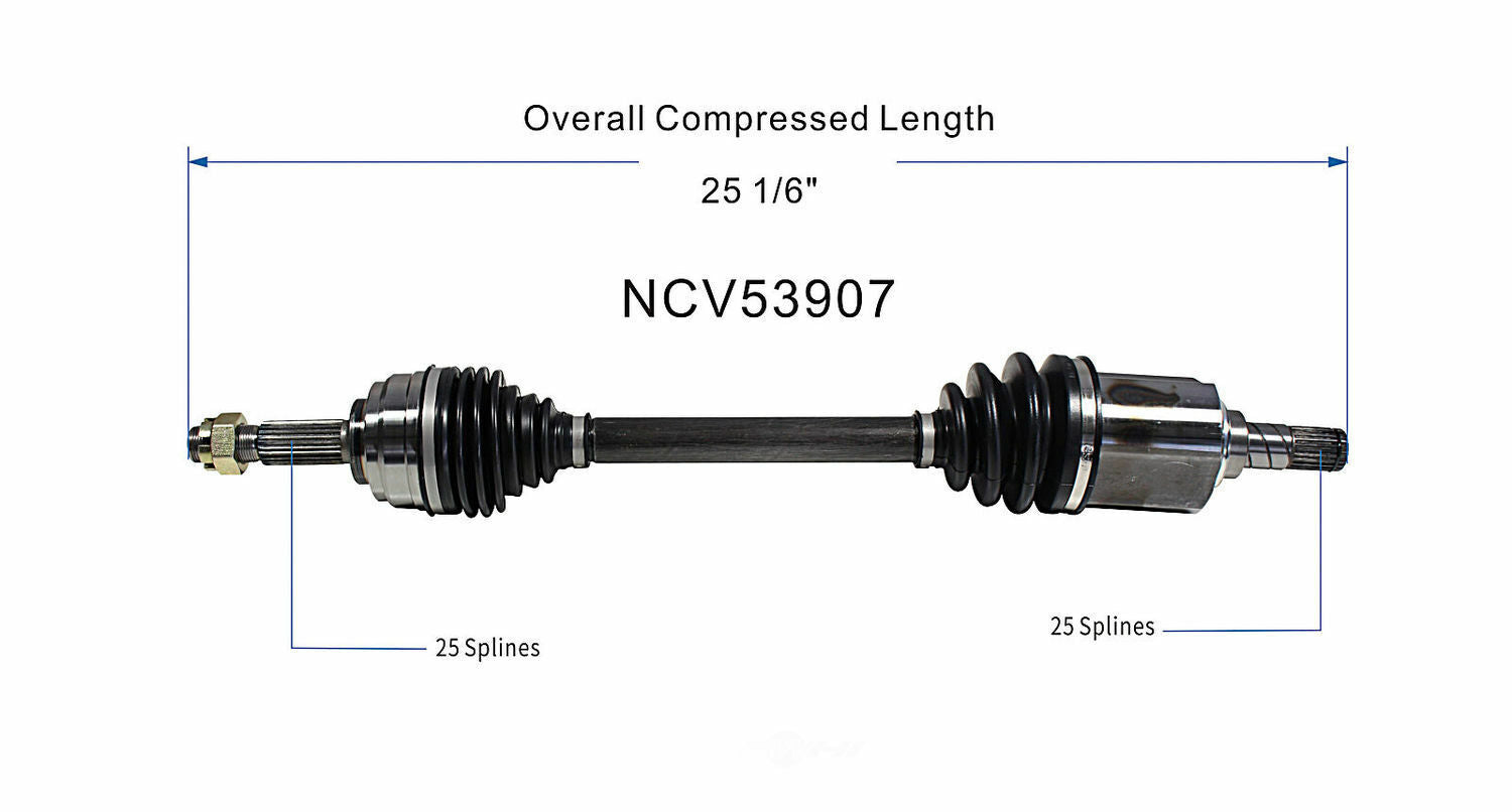 GSP North America NCV53907 CV Axle Assembly