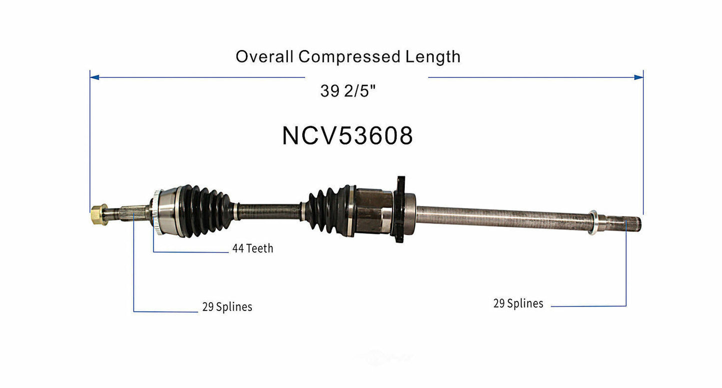 GSP North America NCV53608 CV Axle Assembly
