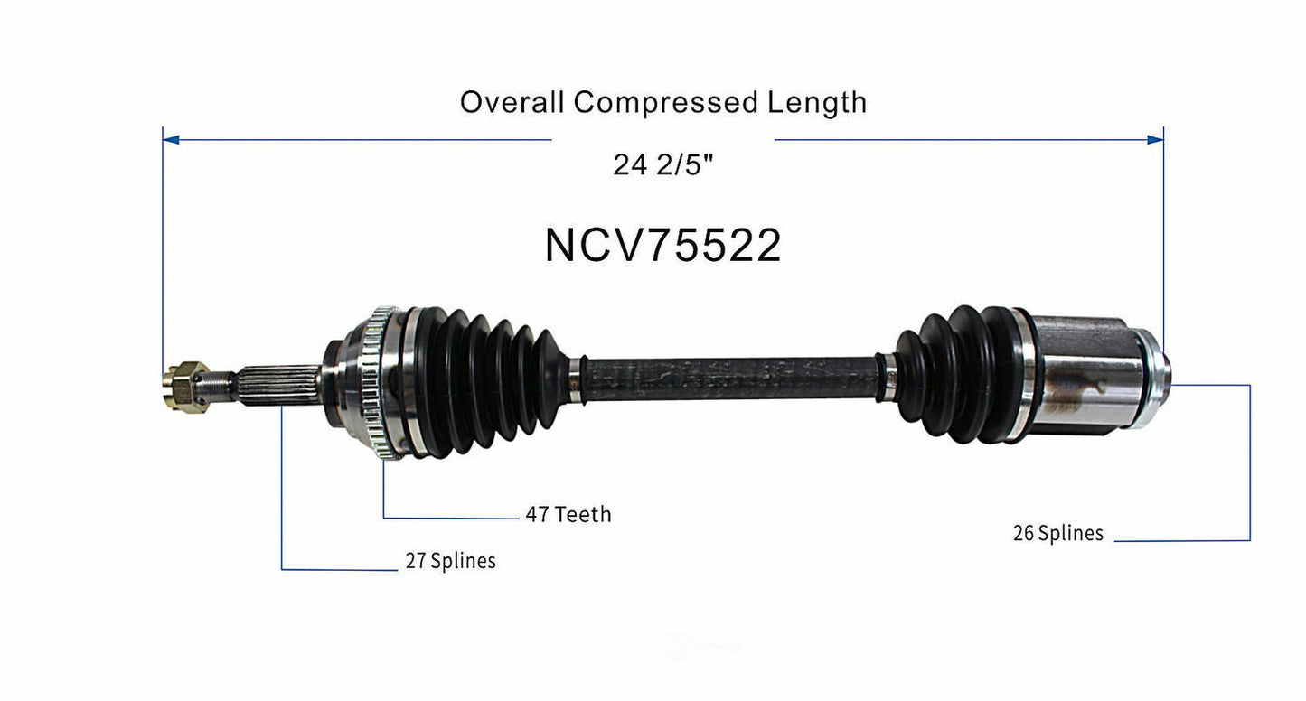 GSP North America NCV75522 CV Axle Assembly