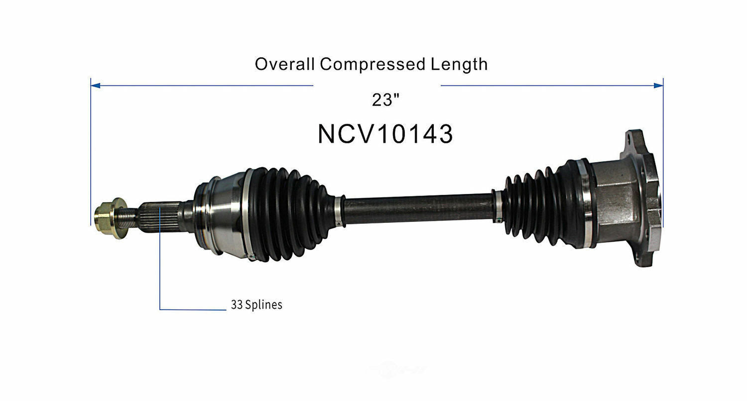 GSP North America NCV10143 CV Axle Assembly