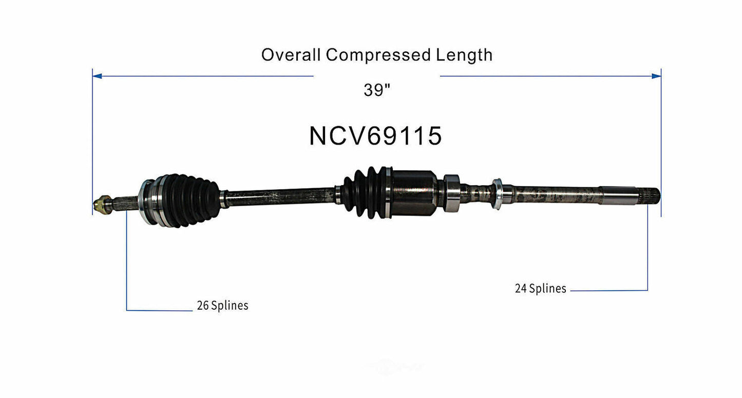 GSP North America NCV69115 CV Axle Assembly