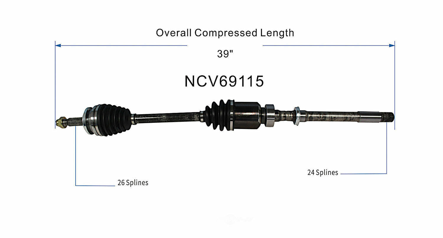 GSP North America NCV69115 CV Axle Assembly